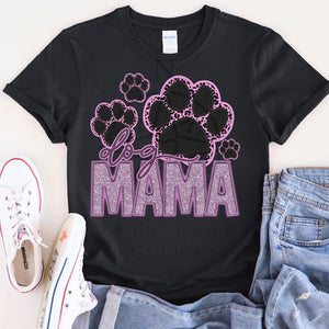 Faux Embroidery Dog Mom